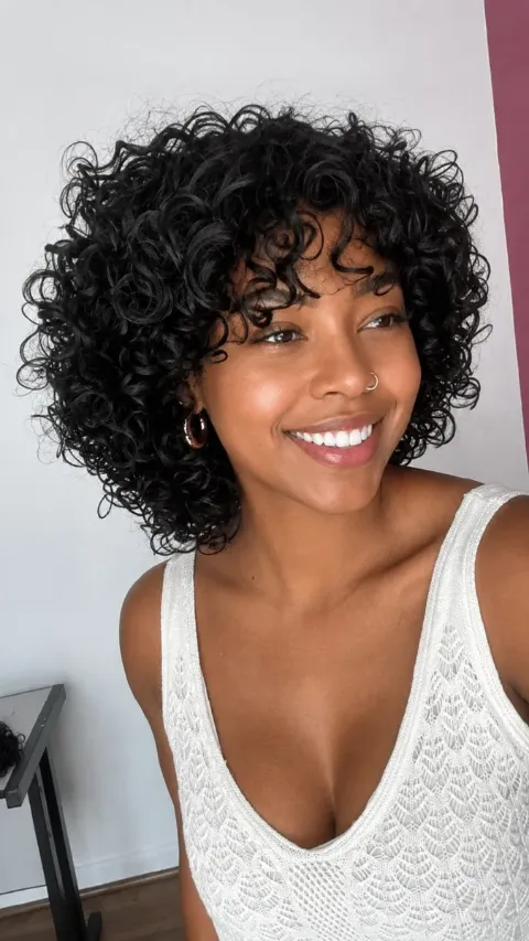 Wig Willa, Castanho escuro cor 2 · cacheado